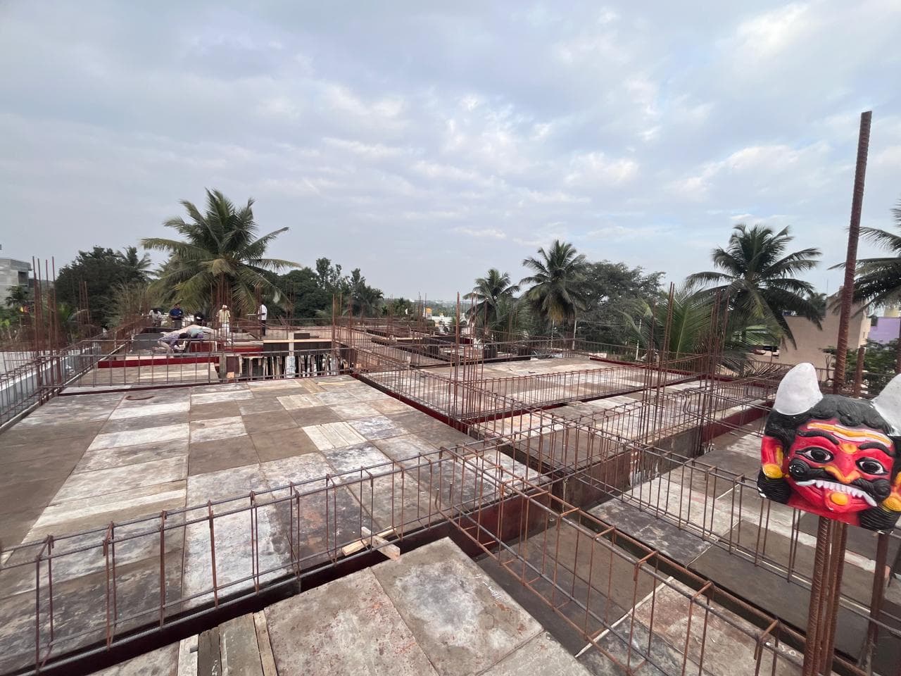 Slab formwork and reinforcement on a Golden Key site