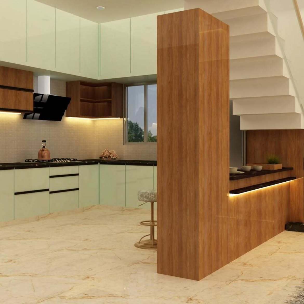 Finished interior by Golden Key Infra-Tech